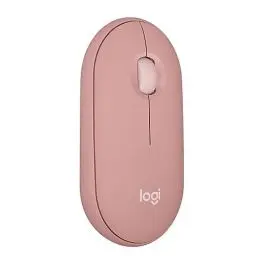 Produktbild: Logitech Pebble Mouse 2 M350s schlanke kabellose Bluetooth-Maus, mobil, leicht, anpassbare Taste, leise Klicks, Easy-Switch für Windows, macOS, iPadOS, Android, ChromeOS - Rosa