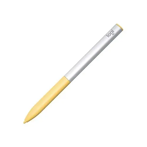 Produktbild: Logitech Pen USI-Stift für Chromebook Wiederaufladbarer USI-Stift Entwickelt für Lernanwendungen, Zertifiziert „Funktioniert mit Chromebook“, Kein Pairing, Weicher, rutschfester Griff - Silber/Gelb