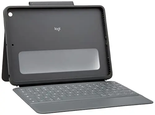 Produktbild: Logitech Rugged Folio für iPad (7., 8. und 9. Generation) – Schutzcase mit Smart Connector und strapazierfähiger, Französisches AZERTY-Layout- Schwarz