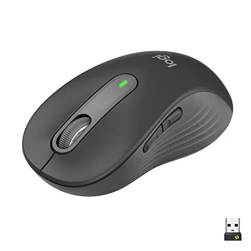 Produktbild: Logitech Signature M650 L Kabellose Maus - für große Hände, Leise Klicks, Anpassbare Seitentasten, Bluetooth, Kompatibilität mit mehreren Geräten - Graphit