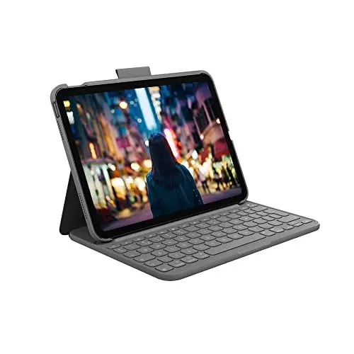 Produktbild: Logitech iPad (10. Generation) Tastatur-Case | Slim Folio mit integrierter kabelloser Tastatur, Englishes QWERTY-Layout, Graphit