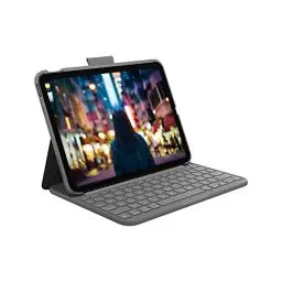Produktbild: Logitech iPad (10. Generation) Tastatur-Case | Slim Folio mit integrierter kabelloser Tastatur (Grafit) - Pan Nordic Layout, Graphite