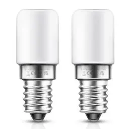 Produktbild: LOHAS-LED Kühlschranklampe E14 LED Lampen, 1.5W Ersatz für 15W Halogenlampen, Kaltweiß 6000K, 135lm, 360° Abstrahlwinkel, LED Kühlschrankbirne, LED Leuchtmittel, 220-240V AC, 2er Pack