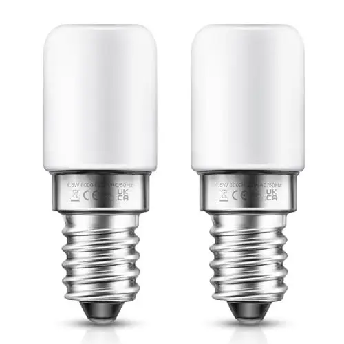 Produktbild: LOHAS LED Kühlschranklampe E14 LED Lampen, 1.5W Ersatz für 15W Halogenlampen, Warmweiß 2700K, 135lm, 360° Abstrahlwinkel, LED Kühlschrankbirne, LED Leuchtmittel, 230V AC, 2er Pack