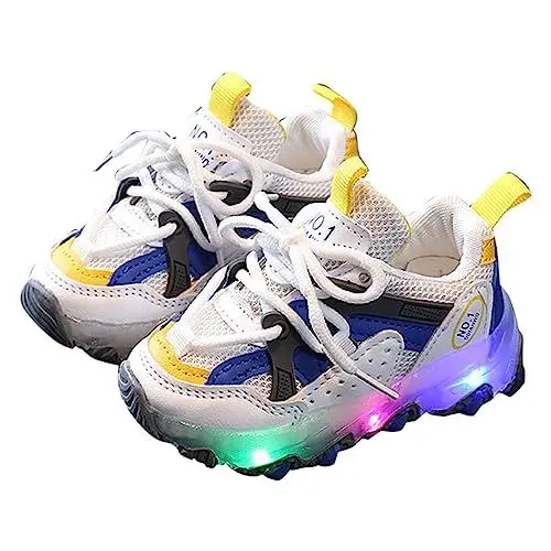 Produktbild: LOIJMK Babyschuhe Kinder Led Licht leuchtende Sport Kinder Turnschuhe Sicherheitsschuhe Herren (Blue, 26 Toddler)