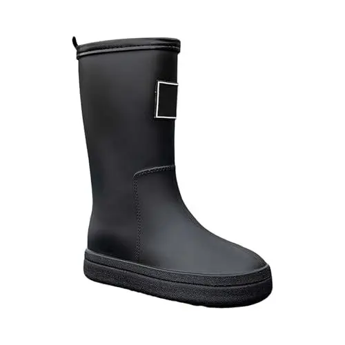 Produktbild: LOIJMK Damen Regen Slip Freizeitschuhe Stiefeletten Outdoor Fashion Damen Freizeitschuhe Skateboard Schuhe Damen 39 (Black, 38)