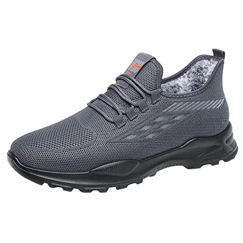 Produktbild: LOIJMK Herren Schuhe 42,5 Herren-Schneestiefel Modische Sport-Baumwollstiefel im und Winter Komfort warm flach Schuhe Herren Sportschuhe 41 (Grey, 40)