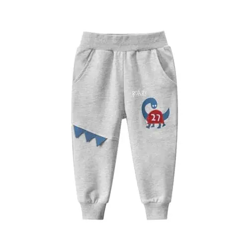 Produktbild: LOIJMK Jogginghose für, 2er-Pack, Baumwolle, Sport-Jogginghose, lässig, aktive Spielkleidung Baby Hose Breiter (Grey, 1-2 Years)