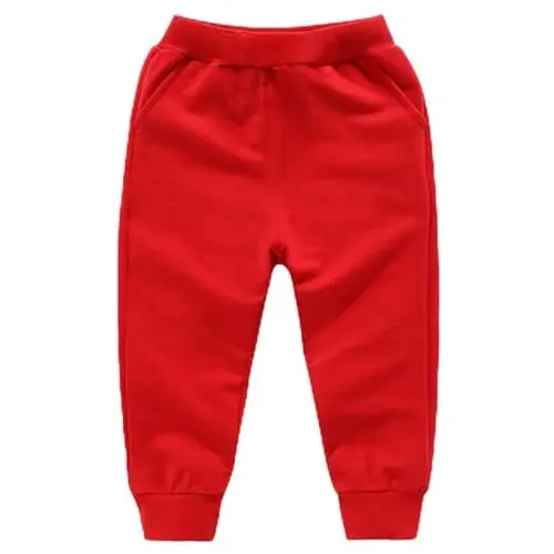 Produktbild: LOIJMK Kinder Mädchen lockere Feste Bogenhosen Hosen warm Kleinkind Winter Baby Hosen Jungs Hosen 146 (Red, 3-4 Years)
