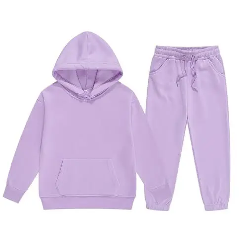Produktbild: biJerou Penaten Set Neugeborene die Vereinigten Staaten Hoodie Set Cu Größe Kinder und Mädchen Kapuzen Sport Multi Farbe Gr. 56 (Purple, 2-3 Years)