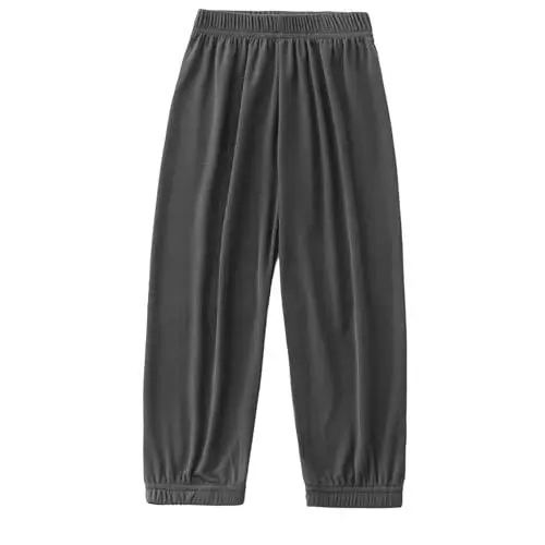 Produktbild: LOIJMK Mädchen Einfarbig Dünne Anti Hosen Bodenbildung Hosen Mädchen Hose Winter 98 (Dark Gray, 8-9 Years)