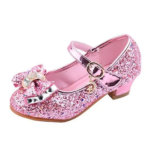 Produktbild: LOIJMK Prinzessin Schuhe Sandalen Infant Baby Bowknot Single Mädchen Perle Kinder Baby Schuhe Schuhe Mit Licht (Pink, 28.5 Little Kid)