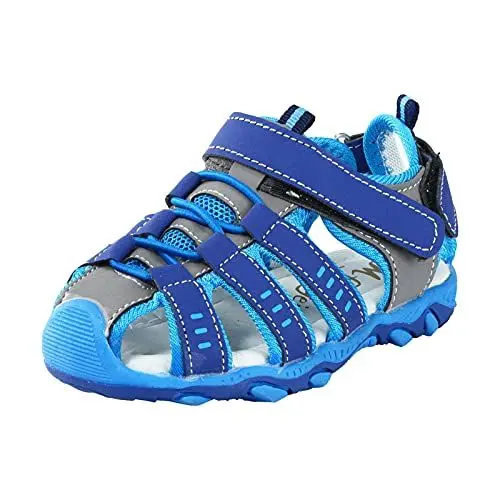 Produktbild: LOIJMK Sandalen geschlossen Mädchen Strand Junge Schuhe Kinder Turnschuhe Kinder Zehenschuhe Babyschuhe Rekord Schuhe (Blue, 33.5 Big kid)