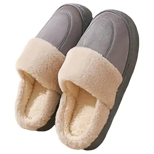 Produktbild: LOIJMK (Warmes Upgrade Warme Hausschuhe für Damen, weich und bequem, wärmen Ihre Füße im Winter. Damen Schuhe 41 H Weite (Grey, 42)