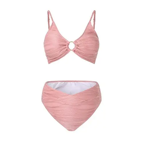 Produktbild: LOIJMK Yoga Frau Umstands-Badeanzug für Damen, Tropischer Halter, Boyshorts, verstellbare Brust, Badeanzug-Badebekleidungs-Set Still Pyjama Kurz (Red, S)