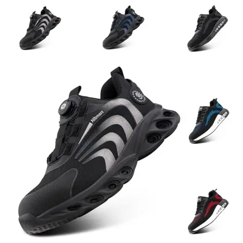 Produktbild: Loiston Sicherheitsschuhe Herren Arbeitsschuhe Damen Stahlkappe S3 Arbeits- & Berufsschuhe Leicht S1 Stahlkappenschuhe Schutzschuhe Arbeits Schuhe Unisex Grau K02 Gr.42