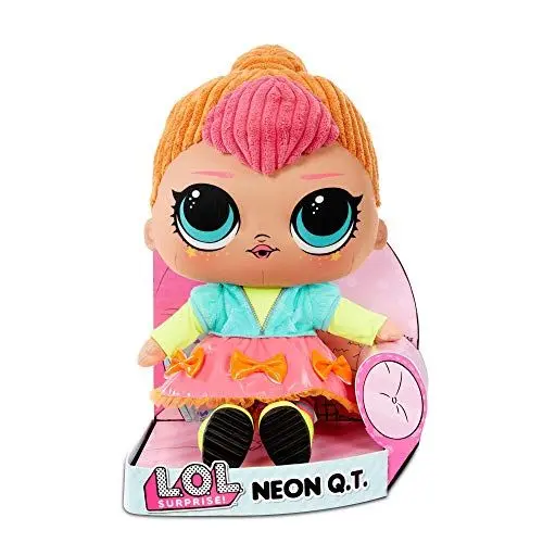 Produktbild: L.O.L. Surprise! 571308 LOL Surprise Weiche Plüschpuppe - Umarmbare Stoffpuppe mit wechselbarem Outfit - Sammlerstück - Neon QT