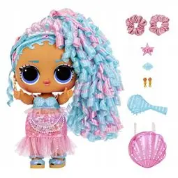 Produktbild: L.O.L. Surprise! Big Baby Hair Hair Hair – SPLASH QUEEN – 27,94 cm große Puppe mit 14 Überraschungen, Accessoires zum Teilen und echten Haaren – Für Kinder und Sammler ab 4 Jahren