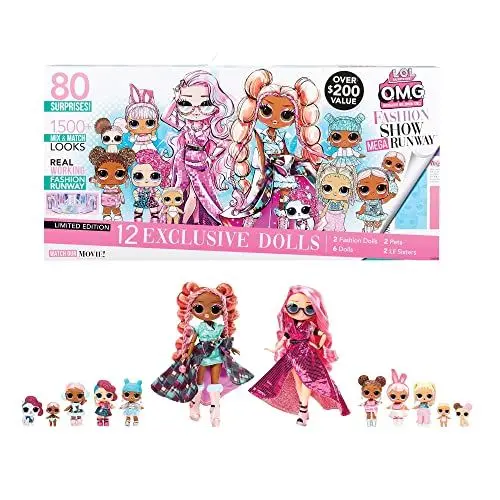 Produktbild: L.O.L. Surprise! Fashion Show Mega Runway - 4-in-1 Spielset mit 80 Überraschungen - 12 Puppen, Mode, Accessoires & Mehr - 1500+ Mix & Match Looks - Zum Sammeln - Für Kinder ab 4 Jahren