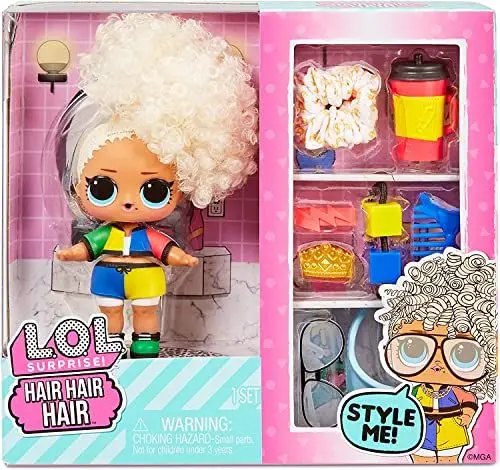 Produktbild: L.O.L. Surprise! Hair Hair Hair Sammelpuppe - ZUFÄLLIGE AUSWAHL - Puppe mit Haaren zum Frisieren - 10 Überraschungen zum Auspacken - Inkl. Outfit und Accessoires - Geschenk für Kinder ab 4 Jahren