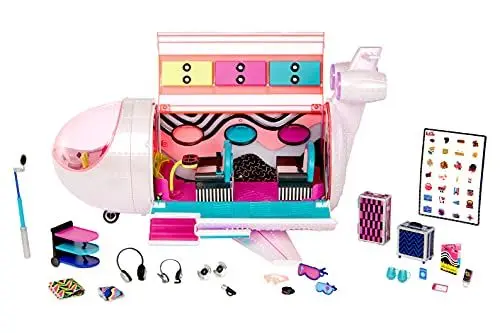 Produktbild: L.O.L. Surprise! OMG 4-in-1- Flugzeug mit 50 Überraschungen inklusive zahlreichen Accessoires zum Sammeln - Verwandelbar in EIN Auto, Aufnahmestudio und Mischpult - für Mädchen und Jungen ab 4 Jahren