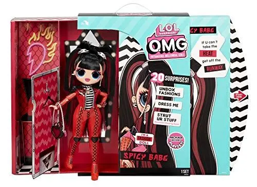 Produktbild: L.O.L. Surprise! OMG SPICEY BABE Modepuppe mit 20 Überraschungen, Designer-Kleidung, glamourösen Outfits und modischen Accessoires. OMG Serie 4. Sammelpuppe für Jungen und Mädchen ab 4 Jahren