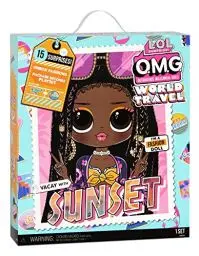 Produktbild: LOL Surprise OMG World Travel Modepuppe - SUNSET - 15 Überraschungen - Outfit, Schuhe, Reiseaccessoires & mehr - 2-in-1-Verpackungsspielset - Zum Sammeln - Für Jungen & Mädchen ab 4 Jahren