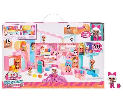 Produktbild: L.O.L. Surprise! Squish Sand Magic House mit Sammelpuppe Diva - Spielset mit Sammlerpuppe, Squish Sand, Überraschungen und Zubehör - Ideal für Mädchen ab 4 Jahren