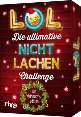 Produktbild: LOL – Die ultimative Nicht-lachen-Challenge – Die Weihnachtsedition: Mit den besten Witzen, Flachwitzen, Scherzfragen. Tolles Partyspiel zu Nikolaus, im Adventskalender. Ab 8 Jahren