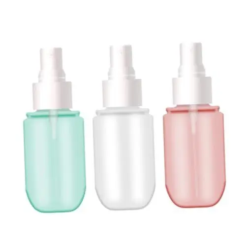 Produktbild: LOLIPPYY 3Stücke Nachfüllbare Sprühflaschen Grün Transparent und Rot Leere Flaschen für Essenzen Toner Rosenwasser und Mehr Umweltfreundliches Design Ergonomisch
