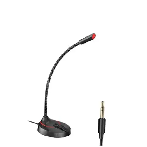 Produktbild: LOLIPPYY Portables Mikrofonstativ Mit Runder Basis Für Desktop Einstellbarer Für Online-konferenzen Und Broadcast Schwarz