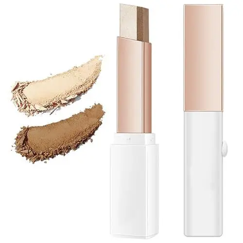 Produktbild: lomdung 2 Stück Wasserfester Glitzer Lidschattenstift, Farbverlauf Eyeshadow Stick Hochpigmentierter, Kunst Lidschatten Stift Langanhaltendes, Augen-Make-up Einfach zu Verwenden,kastanhu