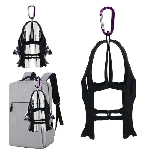 Produktbild: lomonmen Schuhhalter Schuhclip Silikon,Schuhhalter für Rucksack,Schuhclips für Sport für Sport- und Wanderschuhe beim Reisen Klettern Training für Schuhe der Größe S/M(Schwarz)