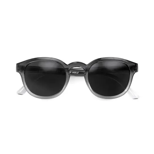 Produktbild: LONDON MOLE® Monalux sonnenbrille | Quadratische Brille | UV400 Schutz | Coole Sonnenbrille | Federholzscharniere | Unisex für Männer/Frauen (Verlauf schwarz)