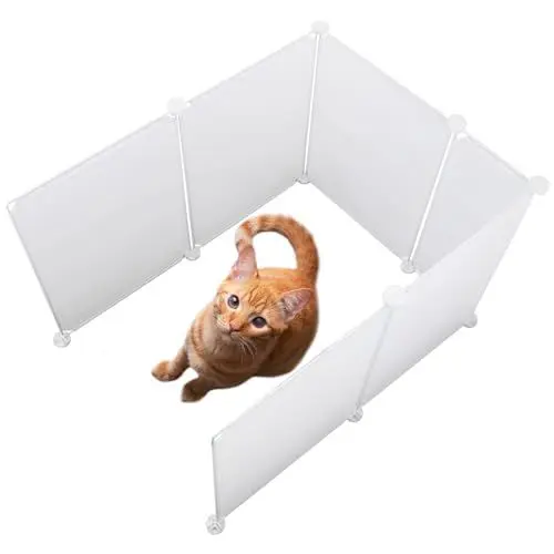 Produktbild: Lonepetu DIY Katzentoilette Spritzschutz,6 Stück Spritzschutz für Offene Katzentoilette Faltbar Pee Shields Katze zum Wand Schützen,Leicht zu Reinigen, Einfach zu Montieren(Weiß)