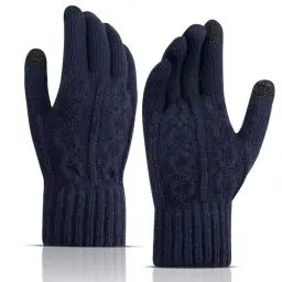 Produktbild: Long Keeper Winter Handschuhe Herren Damen - Gestrickte Touchscreen Handschuhe Winter Fäustlinge Warm Strickhandschuhe mit Gefüttert Outdoor Winterhandschuhe