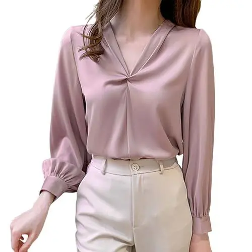 Produktbild: longes Hemd Damen Bluse Damen festlich elegant Tshirt Damen schwarz v Ausschnitt eng t-Shirt zum selber Bedrucken Crop Sport Shirt Damen Oversize Sommermode Damen sexy