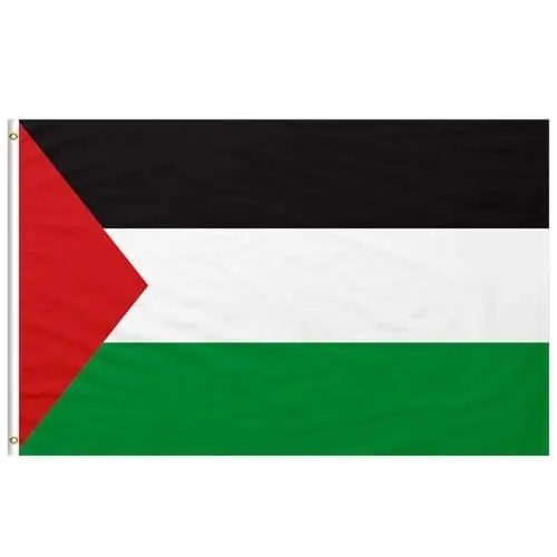 Produktbild: Longivia® Palästina Flagge groß 90x150 mit 2 mit Metallösen hohe Qualität Palästinensische Flagge für Balkon Veranstaltungen Extern - Palestine Flag - Palästina Fahne Gross Tuch
