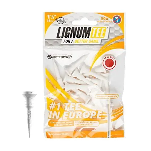 Produktbild: Longridge Golf Zubehör Lignum 38 mm Tees 12 PK, Weiß