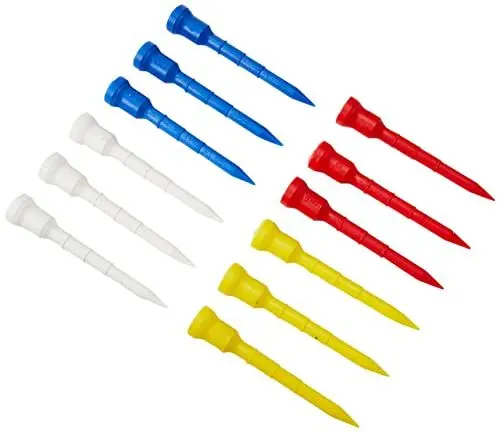 Produktbild: Longridge Lignum Golf Tee Lignum Tees 82 mm als Tasche 12 Stück – Golf Tee (Kunststoff) Farbe: Mehrfarbig: Größe: 82 mm