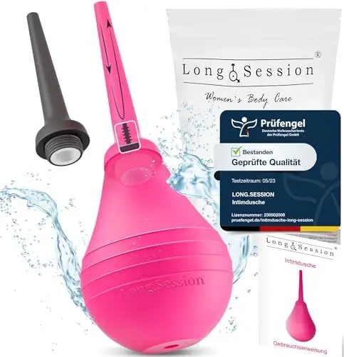Produktbild: Long.Session® Einlauf zur Darmreinigung (240ml) AKTIONSPREIS, Mit Anti-Rückfluss Funktion, Analdusche Frau, Po Dusche,Klistiere zur Darmreinigung, Intimdusche