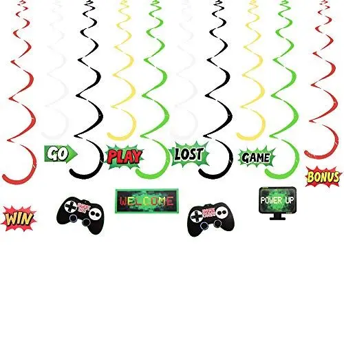 Produktbild: Longsing Gaming Party Dekoration Party hängende Windung 20 PC Videospiele Party Unter dem Motto Für Kinder und Erwachsene Partyzubehör