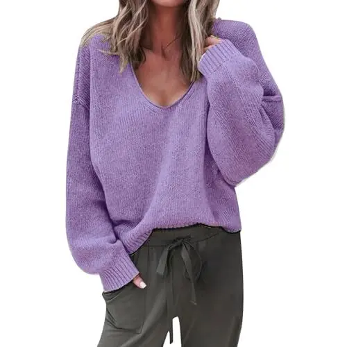 Produktbild: Longsleeve Damen 100% Merinowolle Strickpullover Oversize Pullover Damen Pulli Jumper Damen Winter Pullover Für Damen Warm Pullover Damen Sportlich Kaschmir Cashmere Grob Gestrickte Strickjacke Damen