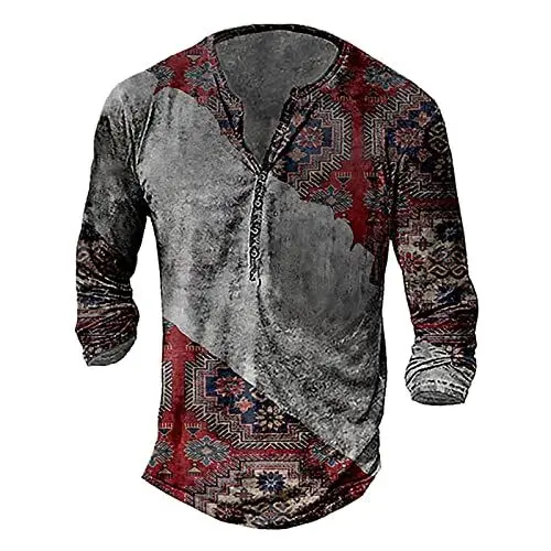 Produktbild: Longsleeve Herren Slim Fit T-Shirt Herren Herren Longsleeve T-Shirts für Herren Army Longsleeve Herren T Shirt Herren Camo Longsleeve Herren Herren Tshirt Grau XXL