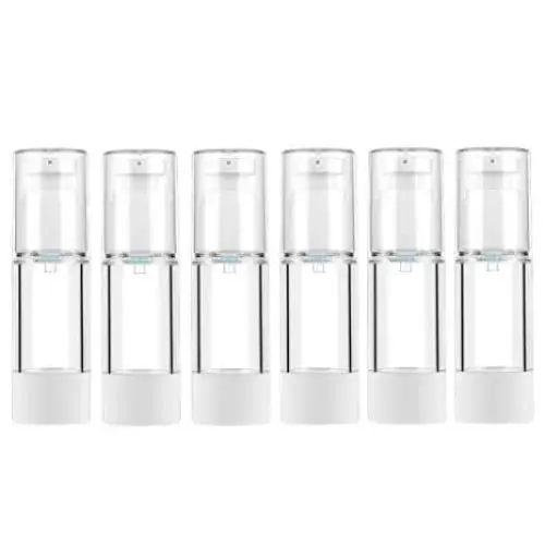 Produktbild: LONGWAY 6 STÜCKE 30ml Airless Pumpspender Leer,Creme Spender reiseflaschen zum befüllen，Pumpflasche，Nachfüllbar Vakuum Kosmetikbehälter，Leer Lotion Pumpflasche für Reise Home Verwendung