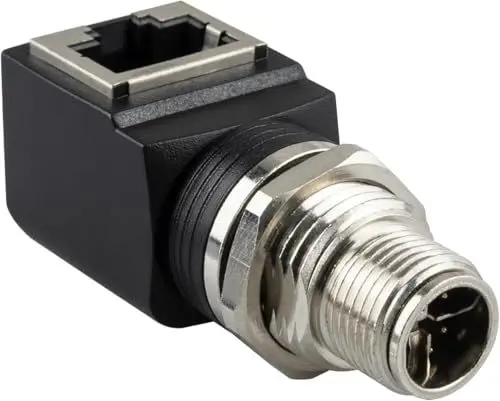 Produktbild: Lonlonty M12 X Code 8 polig auf RJ45 Adapter Cat6, 10 GbE Industrie Ethernet, Geschirmter Stecker, IP68 Wasserdicht, für Cognex und Automatisierungsanwendungen (Männlich)