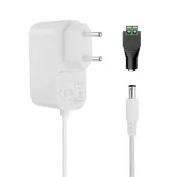 Produktbild: Lonnky 12V 2A Netzteil AC 100-240V Adapter für WLAN-Router LED-Streifen CCTV-Kamera mit 5,5 x 2,1 mm DC-Hohlstecker Weiß
