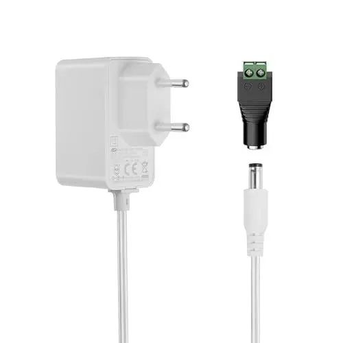 Produktbild: Lonnky DC Netzteil 12V 1A LED Netzadapter mit DC 5,5 x 2,1 mm DC-Hohlsteckerbuchse, AC 100-240V 50/60Hz Netzadapter für WLAN-Router, LED-Streifen, CCTV-Kamera