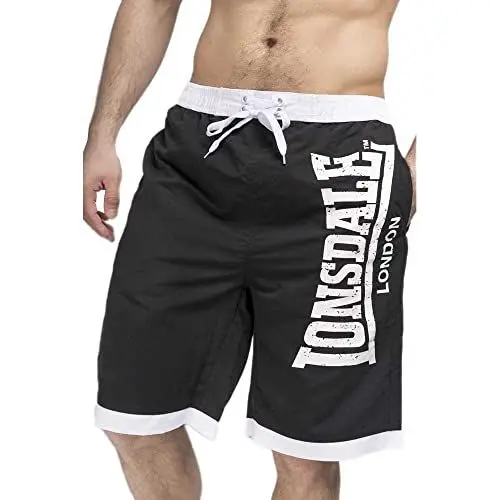 Produktbild: Lonsdale Herren CLENNELL Badehose, Schwarz/Weiß, L