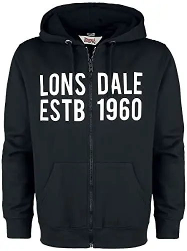 Produktbild: Lonsdale Herren Sleeve Hooded Sweatshirt, Schwarz, S EU